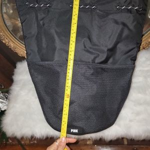 Victoria secret backpack purse black drawstring